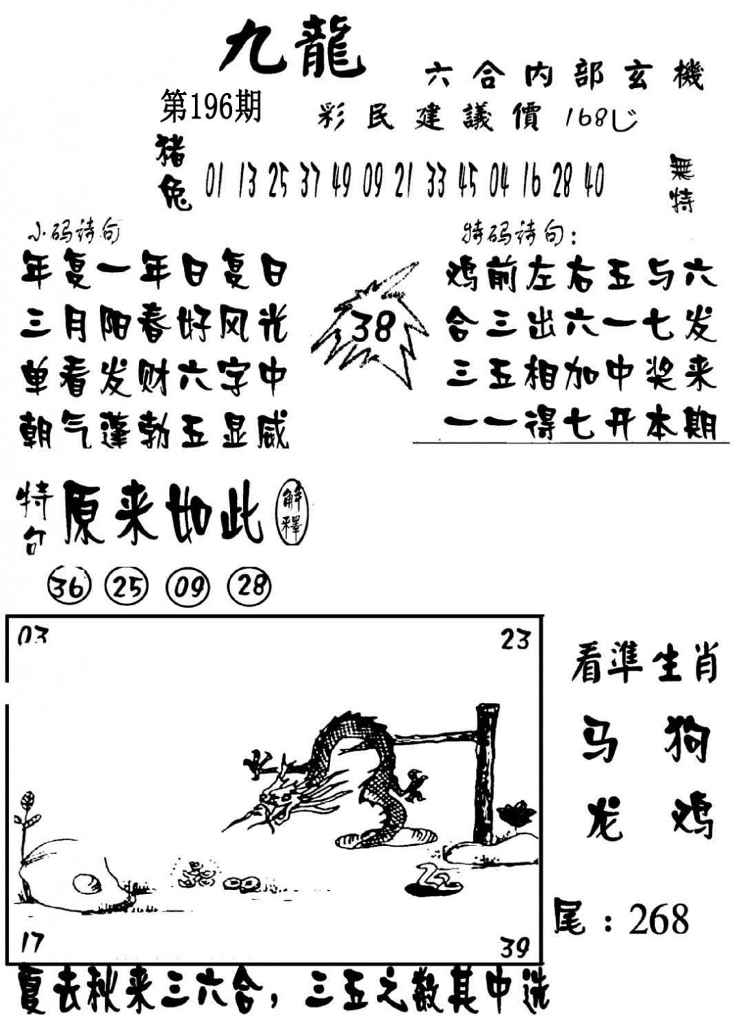 澳门传真1-196