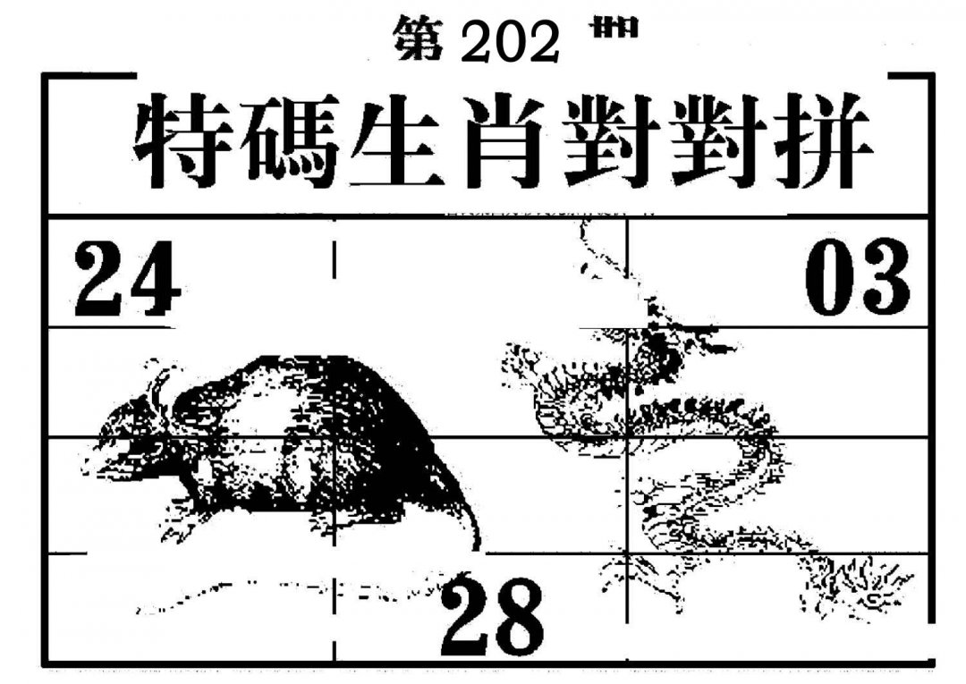 特码生肖对对拼-202