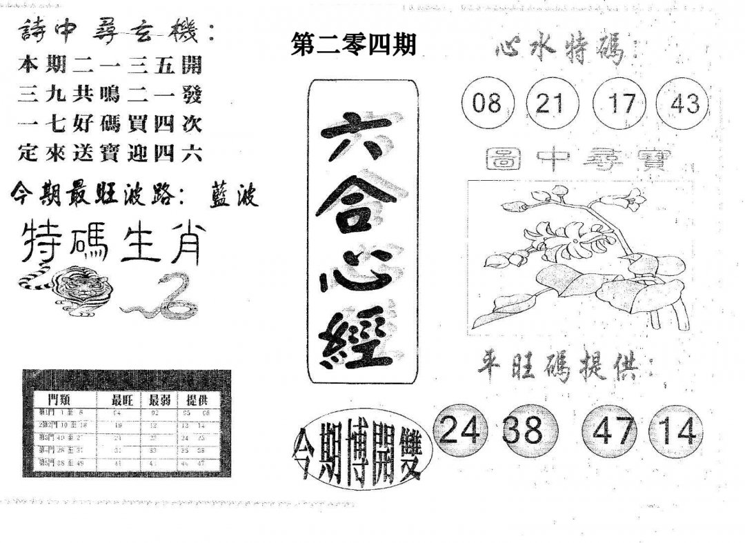 六合心经-204