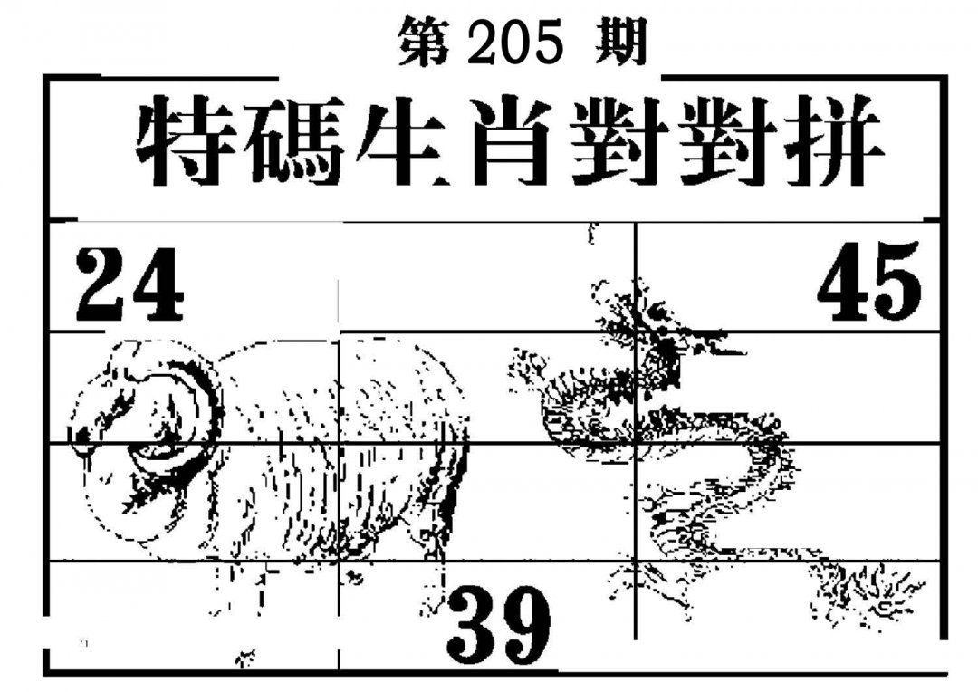 特码生肖对对拼-205