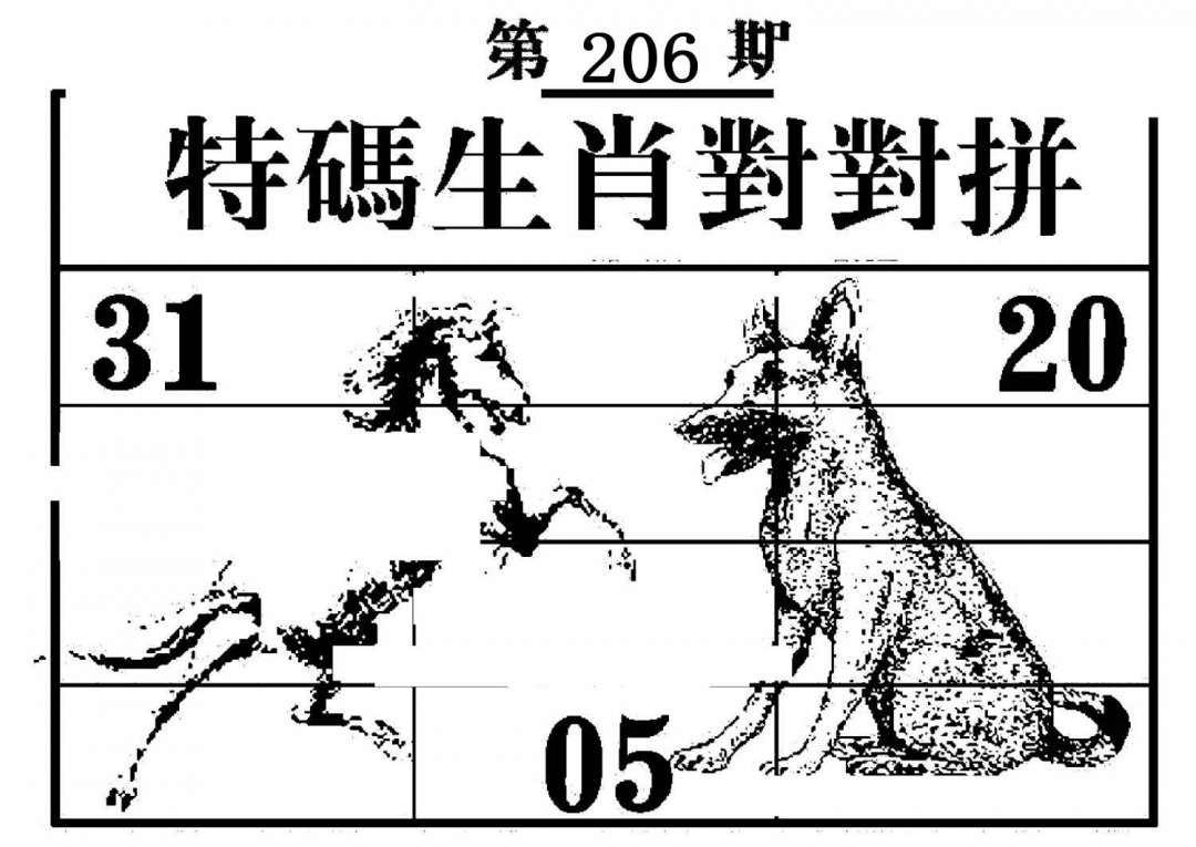 特码生肖对对拼-206