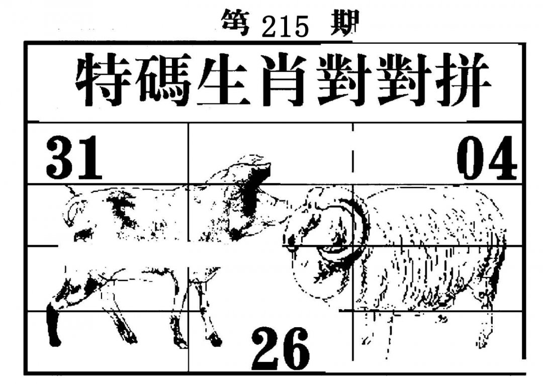 特码生肖对对拼-215