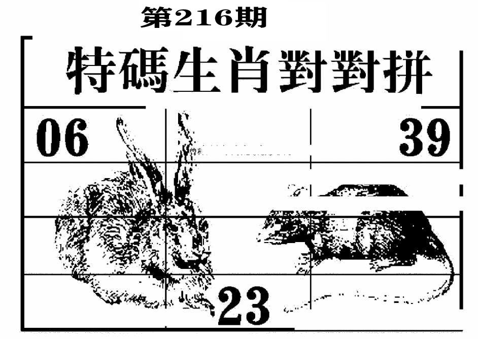 特码生肖对对拼-216