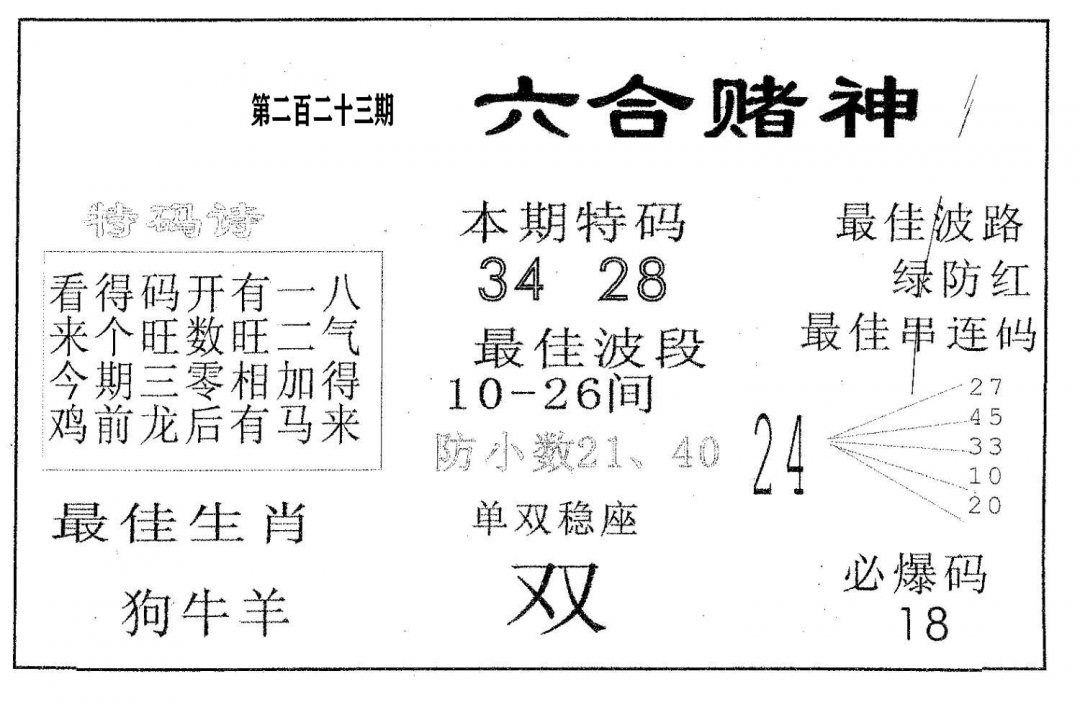 六合赌神-223