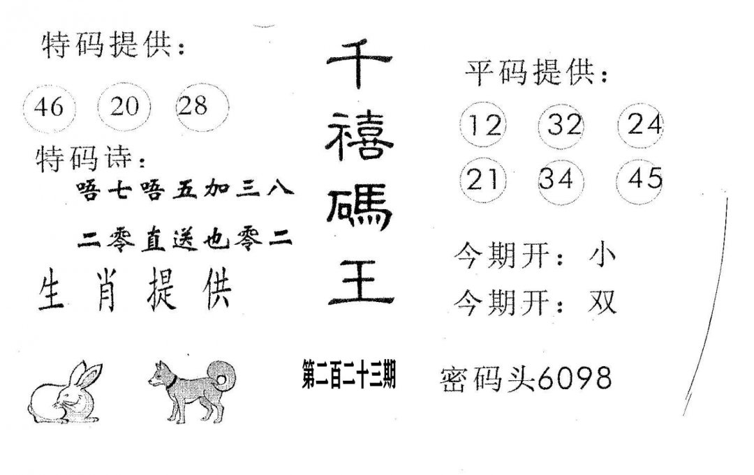 千禧码王-223