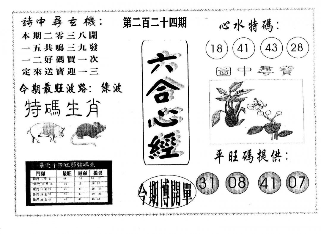 六合心经-224