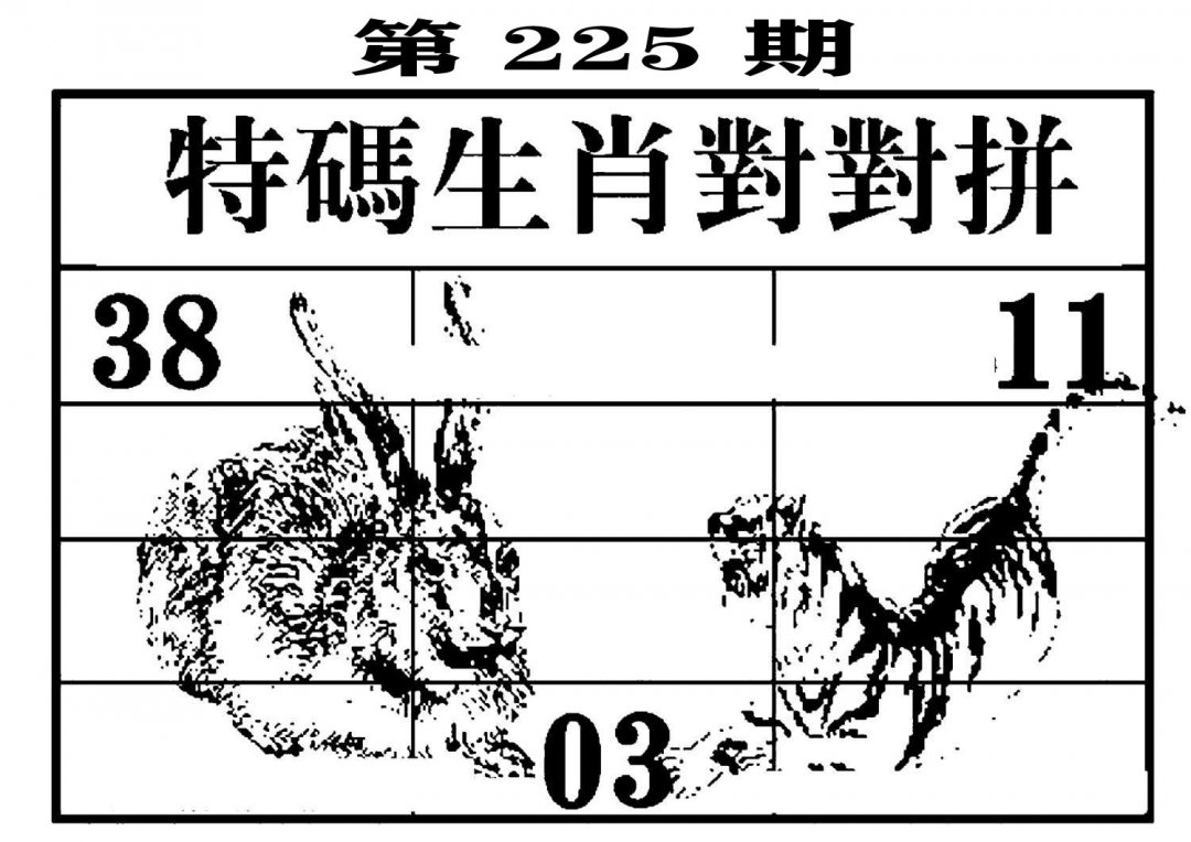 特码生肖对对拼-225