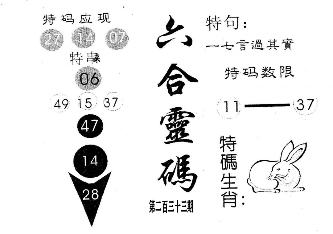 六合灵码-233