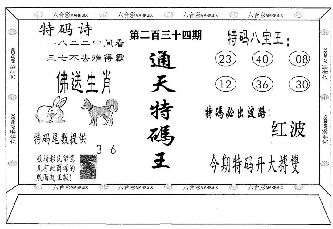 通天特码王-234