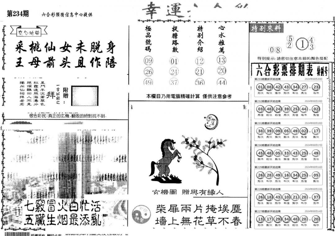 老幸运六合-234