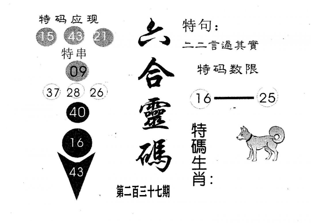 六合灵码-237