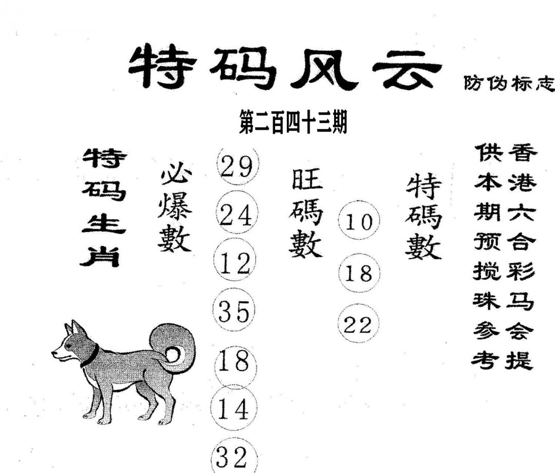 特码风云-243