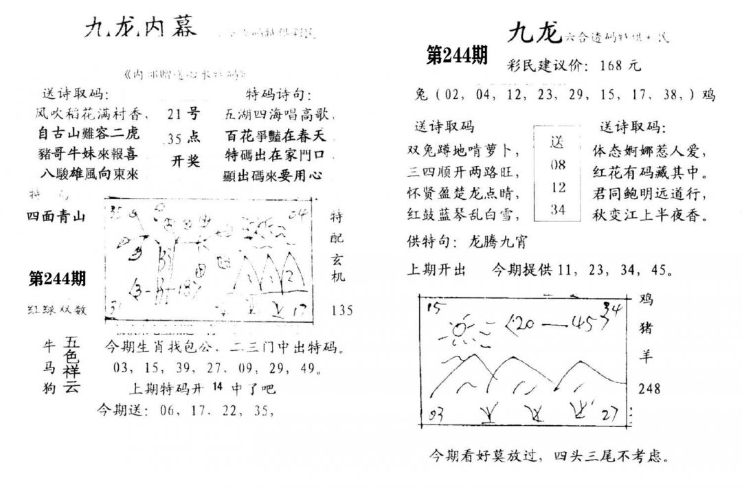 九龙内幕(开奖)-244