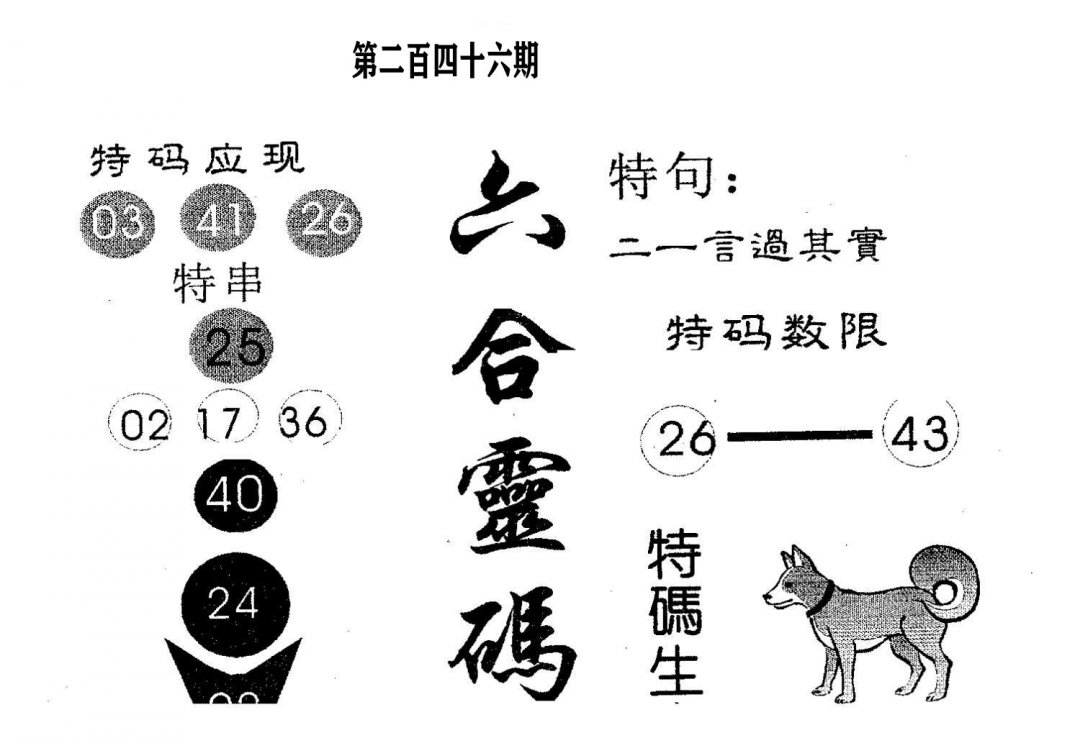 六合灵码-246