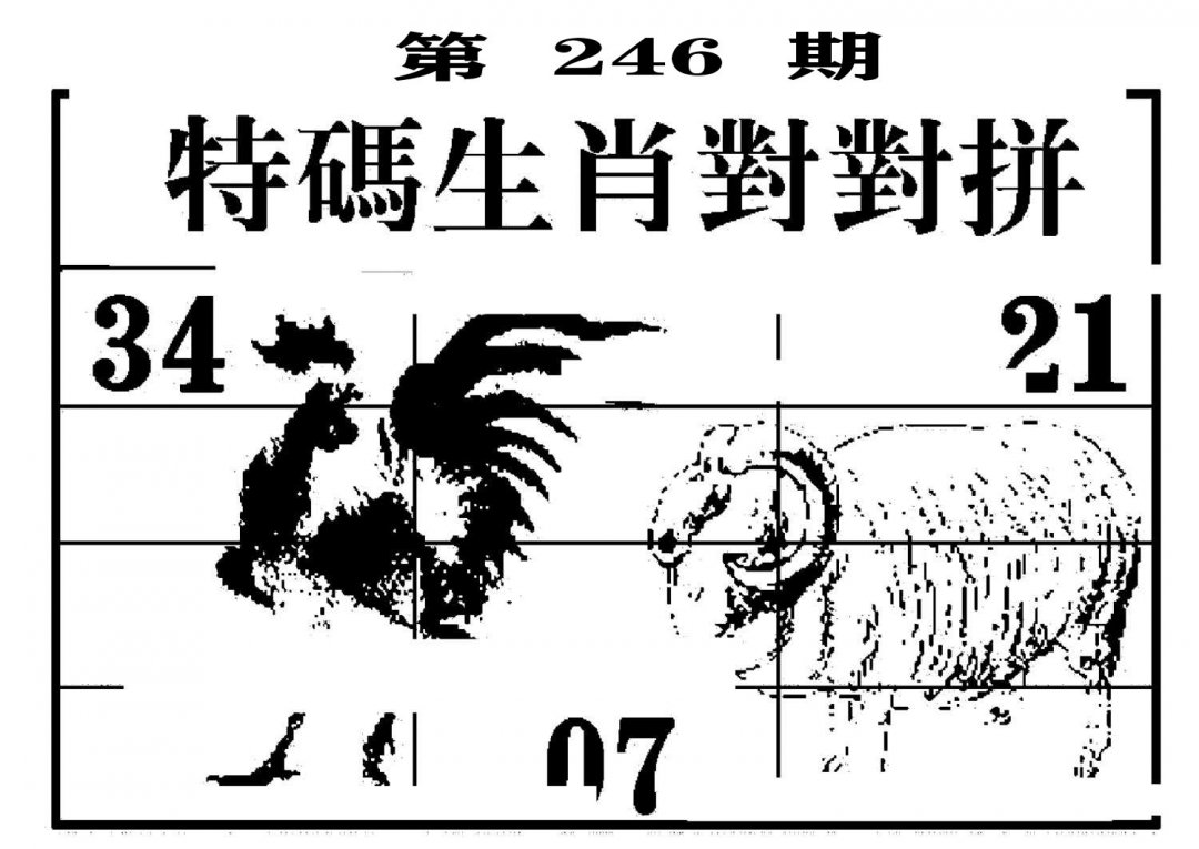 特码生肖对对拼-246