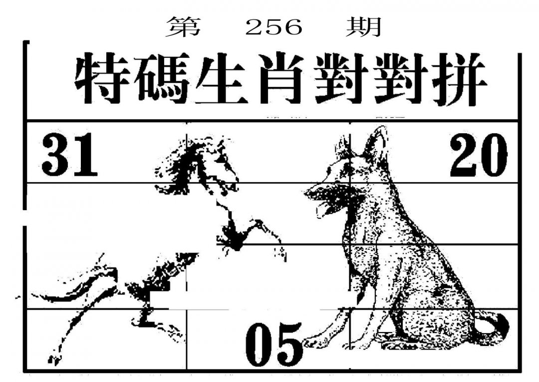 特码生肖对对拼-256