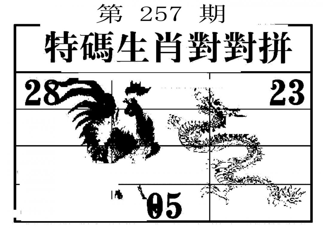 特码生肖对对拼-257