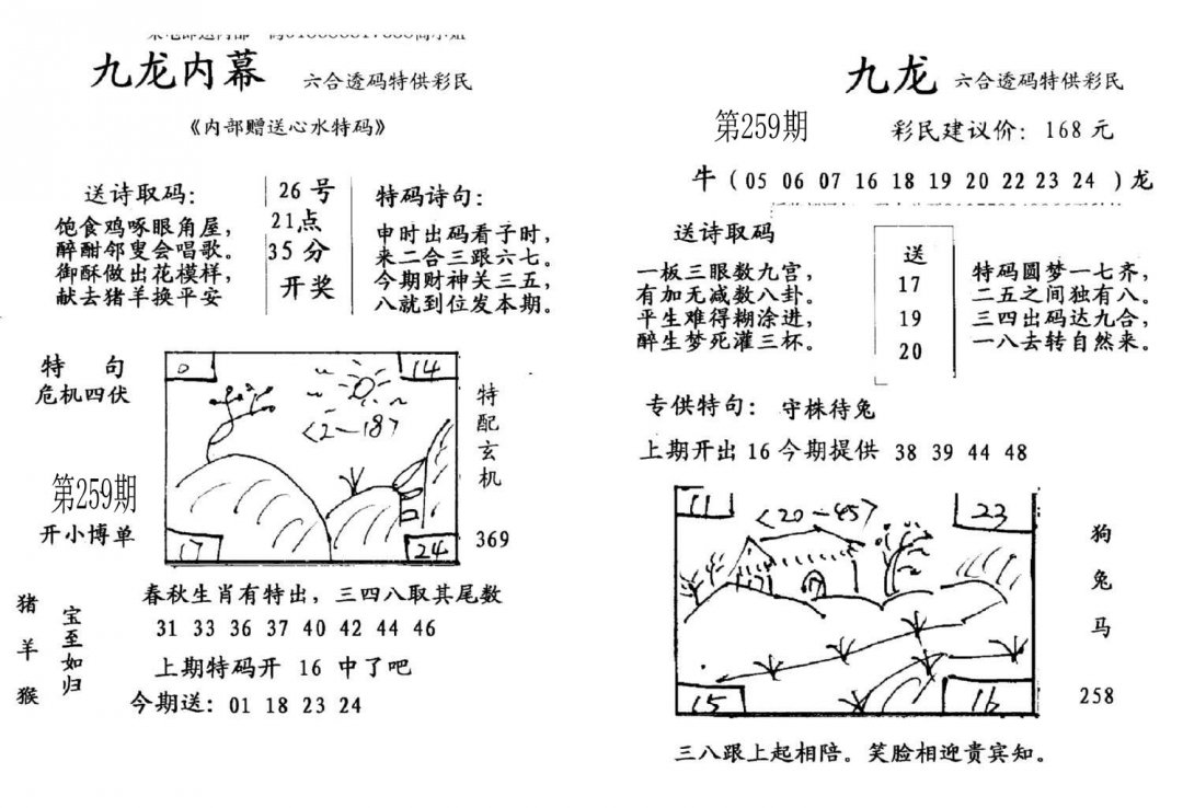 九龙内幕(开奖)-259