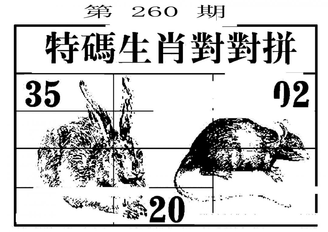 特码生肖对对拼-260