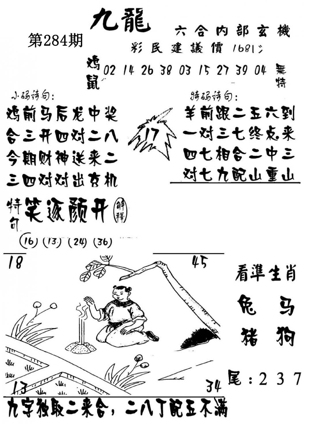 澳门传真1-284