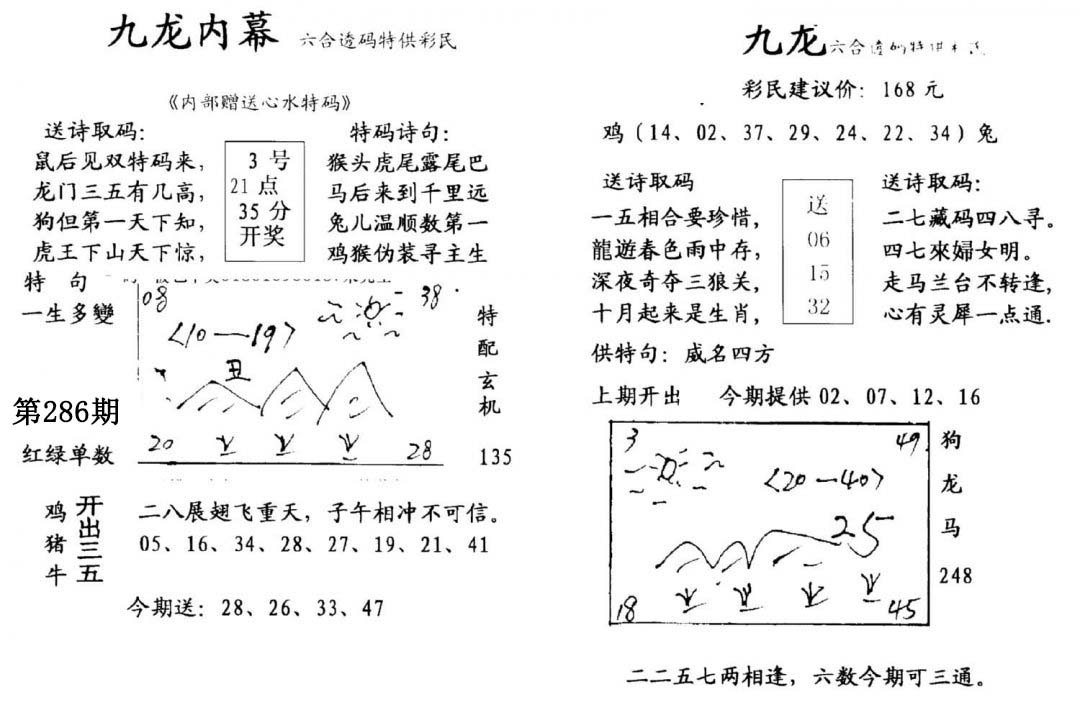 九龙内幕(开奖)-286