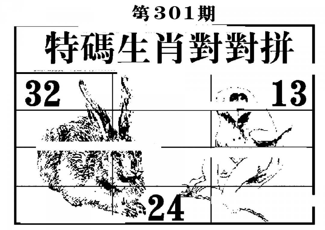 特码生肖对对拼-301