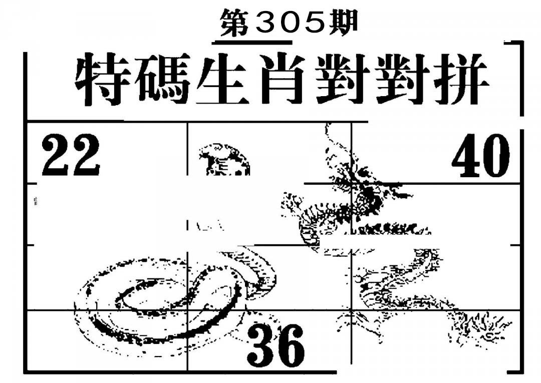 特码生肖对对拼-305