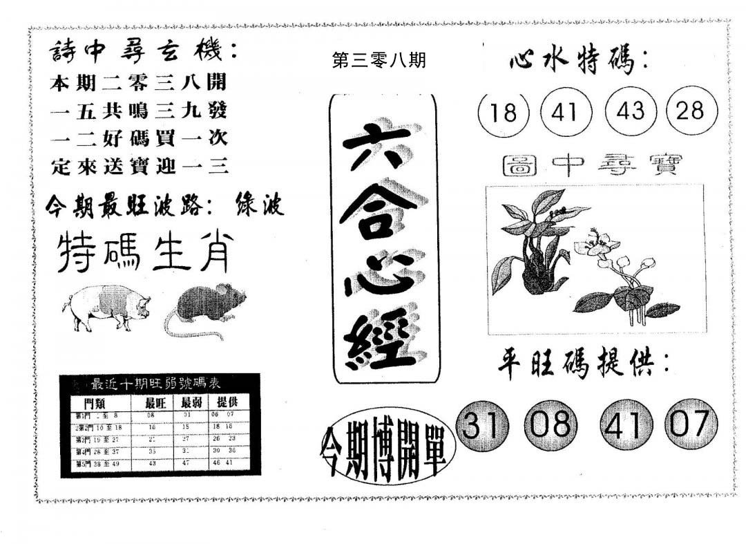 六合心经-308