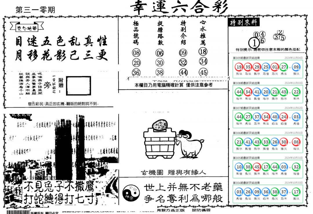 老幸运六合-310