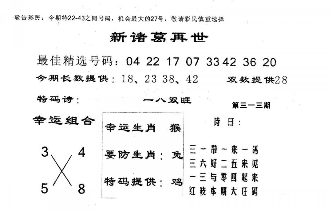 新诸葛-313