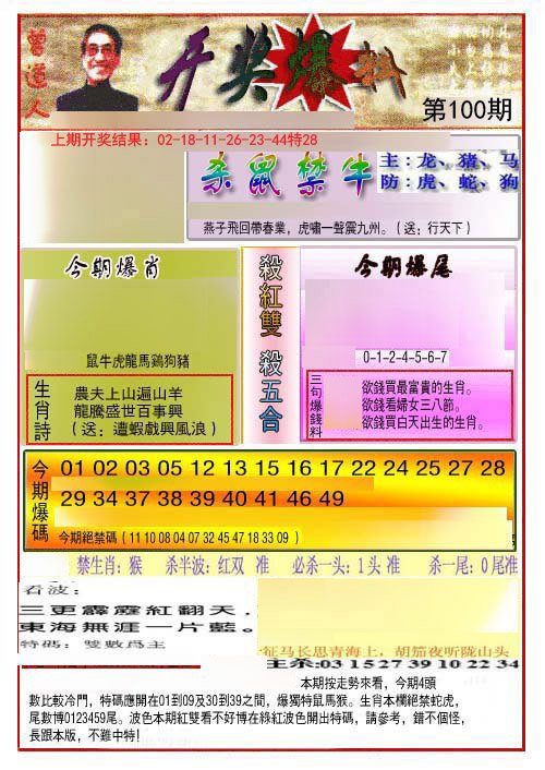 开奖爆料(新图推荐)-100