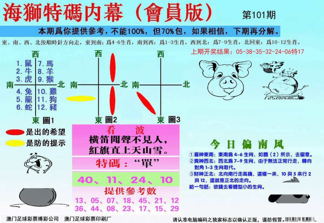 海狮特码会员报-101