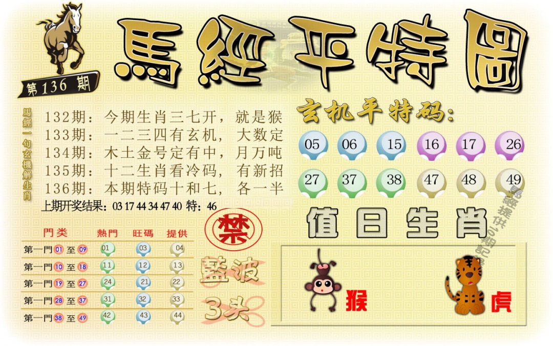 马经平特图-136