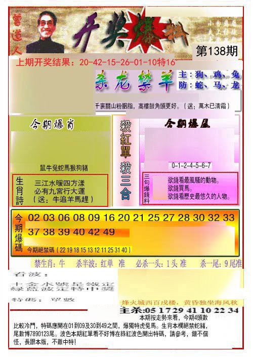 开奖爆料(新图推荐)-138