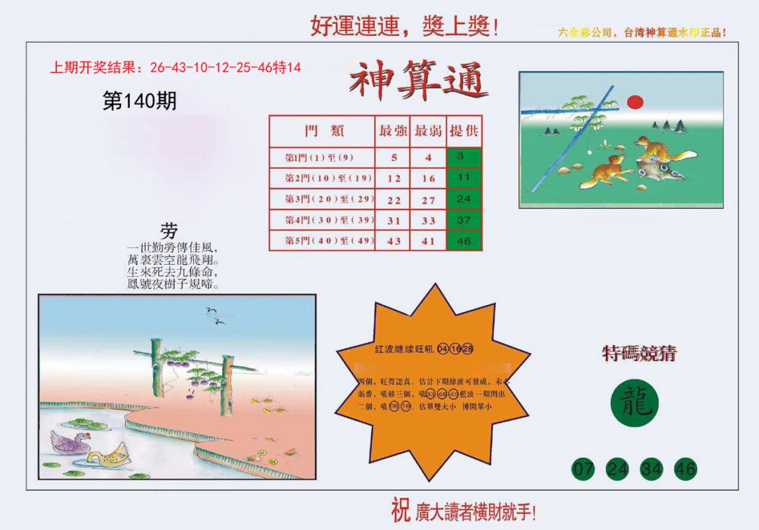 4-台湾神算-140