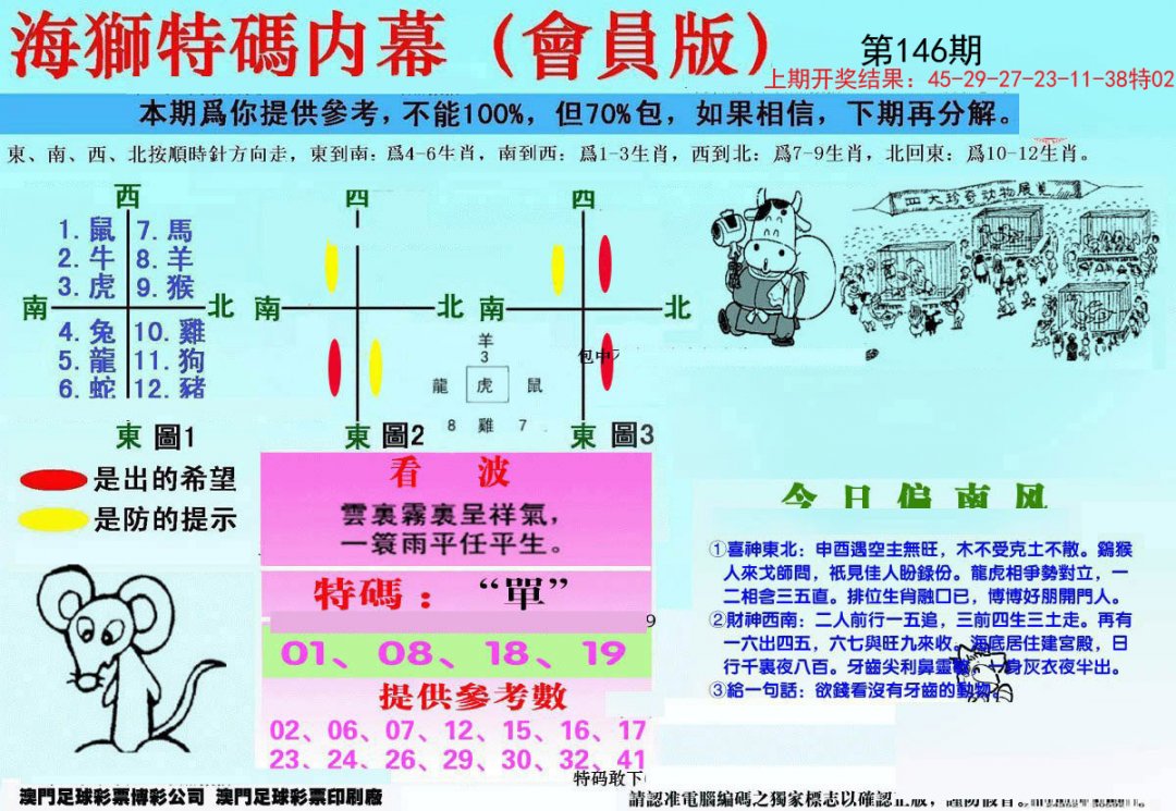 另版海狮特码内幕报-146