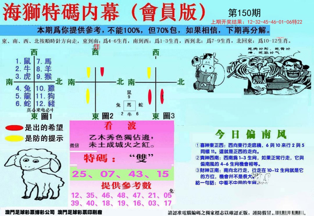 另版海狮特码内幕报-150