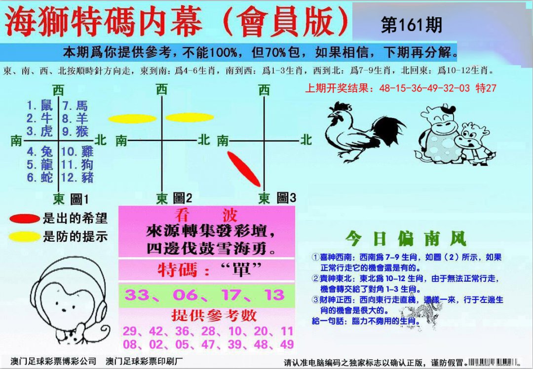 海狮特码会员报-161