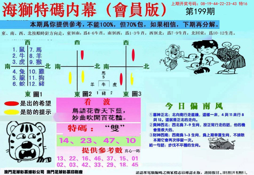 另版海狮特码内幕报-199