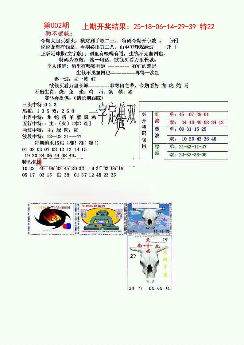 狗不理特码报-2