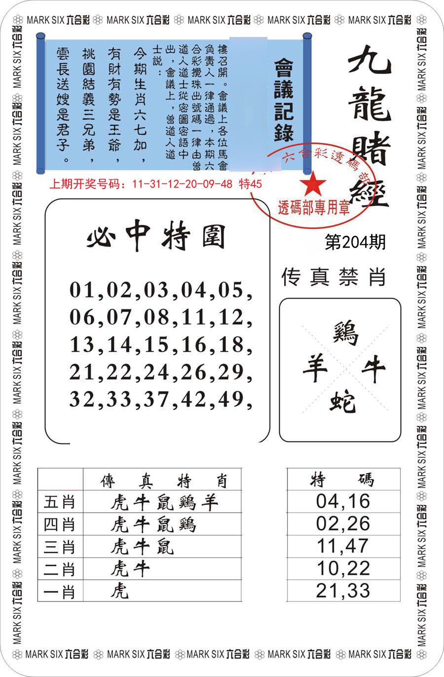 九龙赌经-204