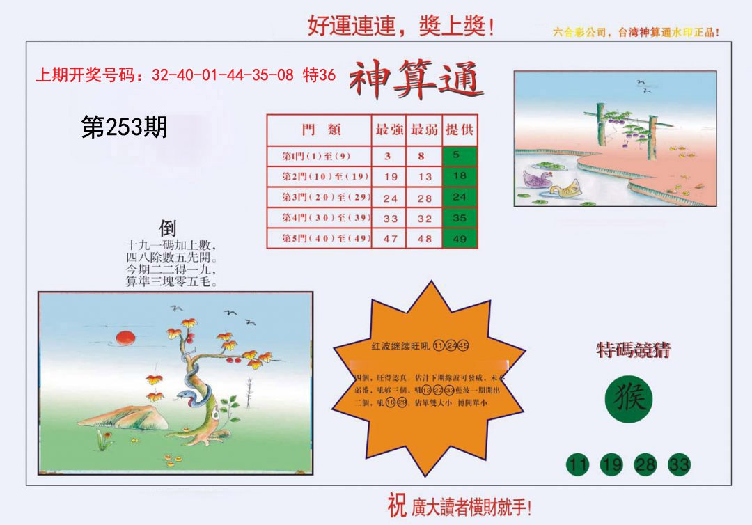 4-台湾神算-253