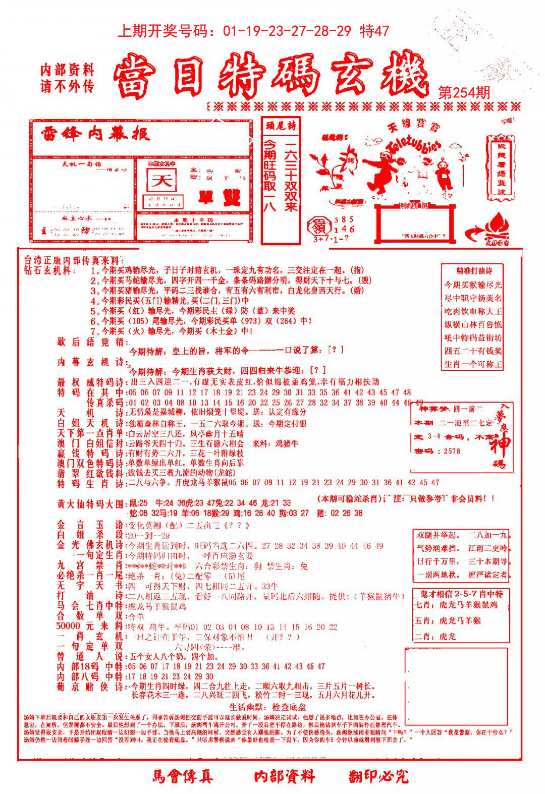 当日特码玄机-1-254