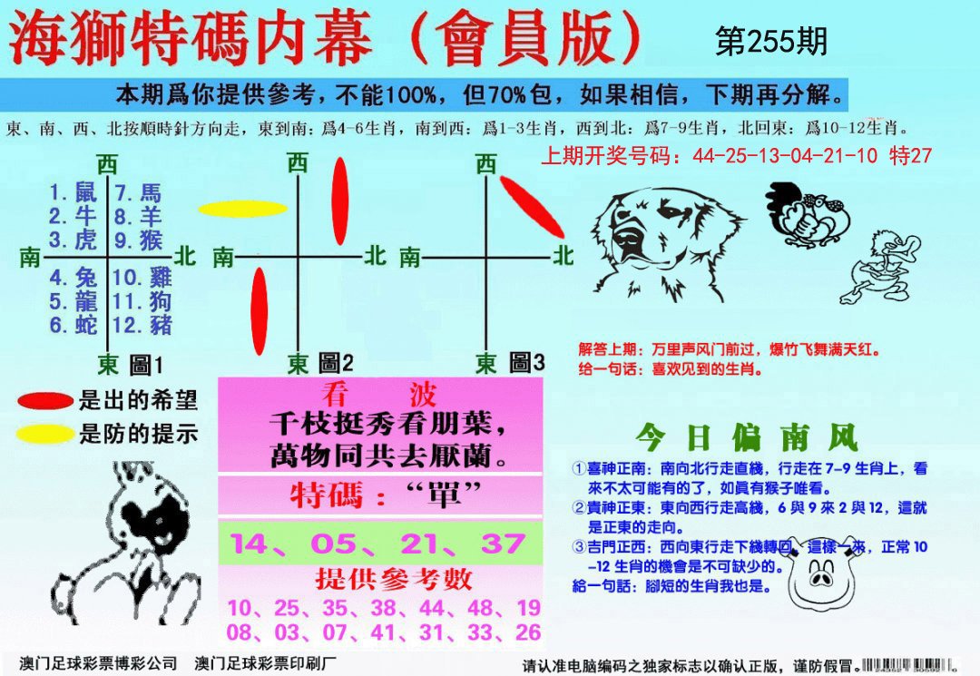 海狮特码会员报-255