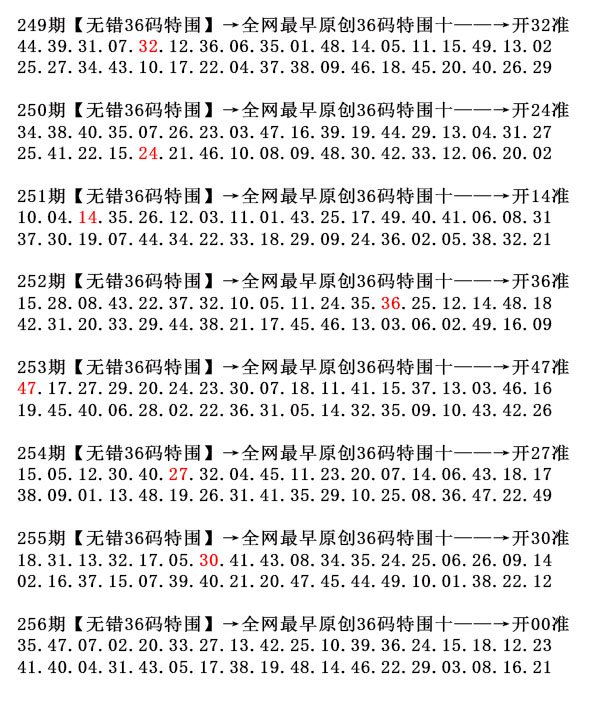 无错三十六码-256