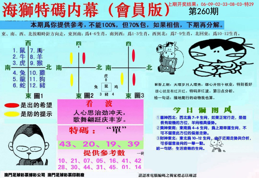 另版海狮特码内幕报-260