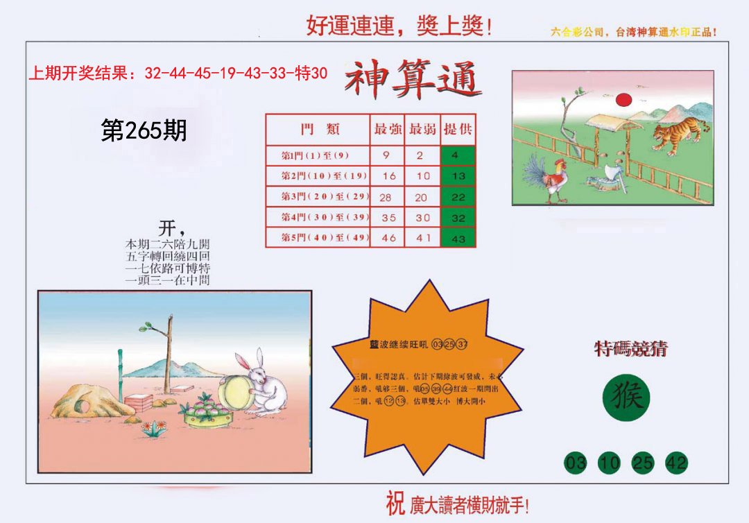 4-台湾神算-265