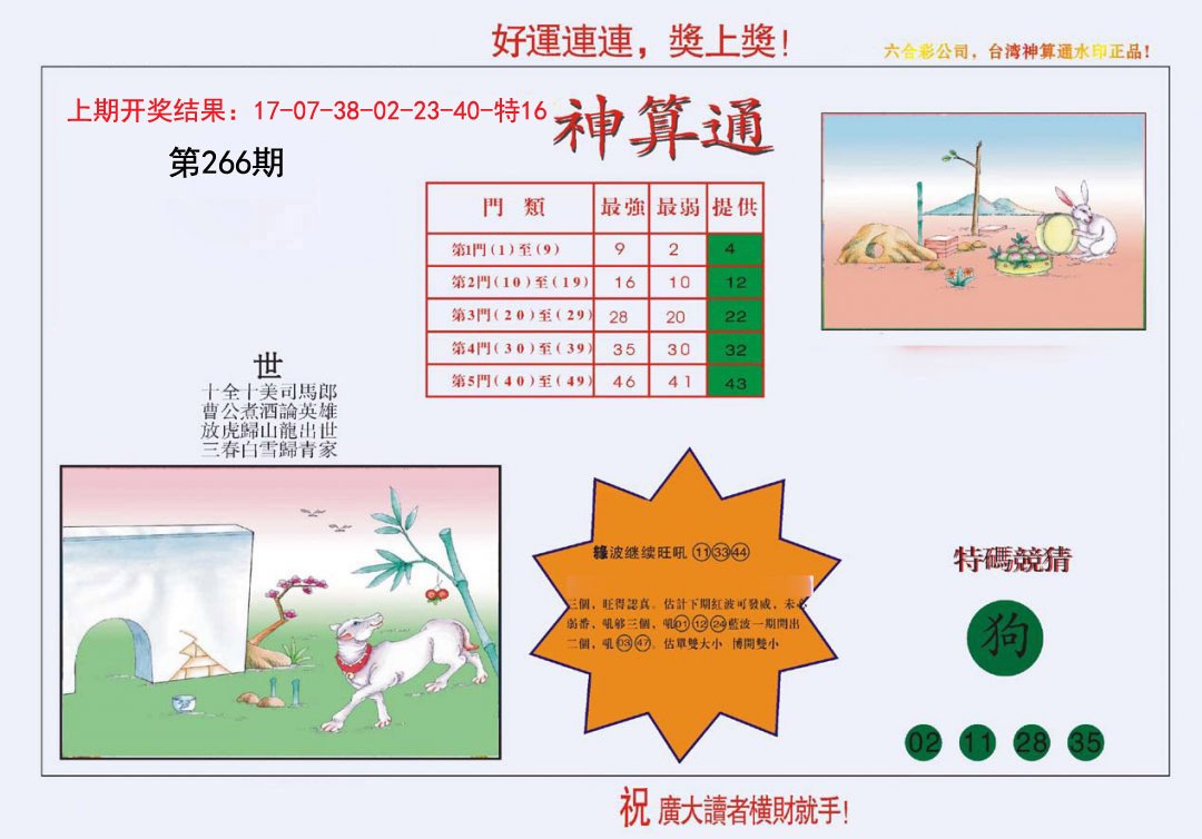 4-台湾神算-266