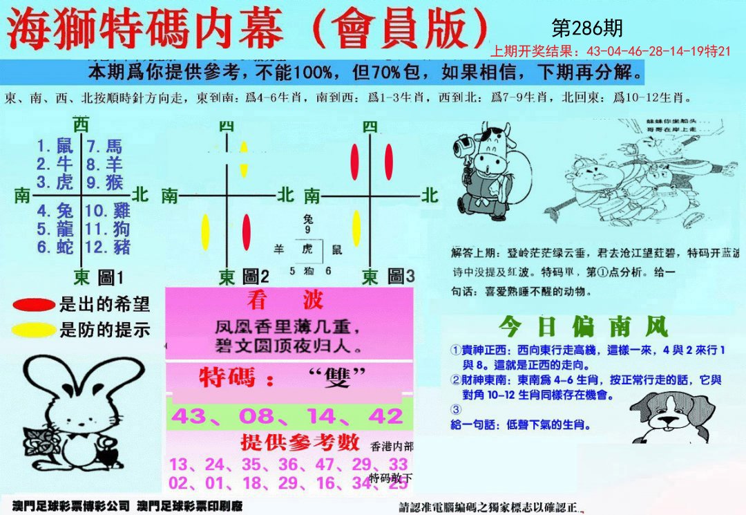 另版海狮特码内幕报-286