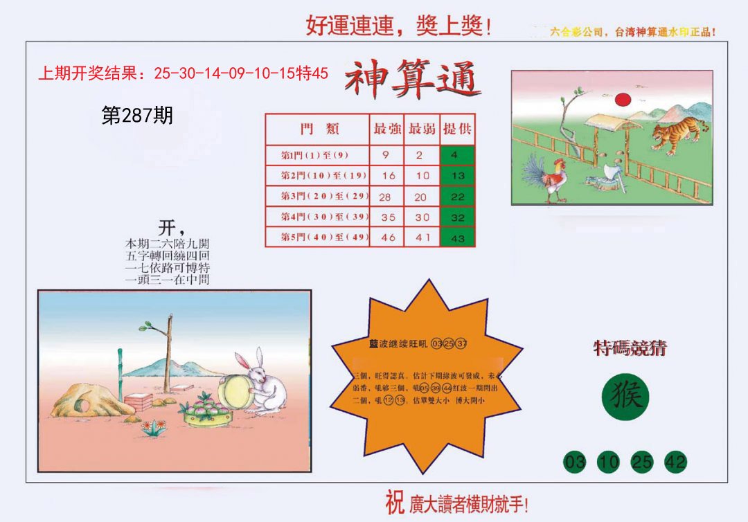 4-台湾神算-287